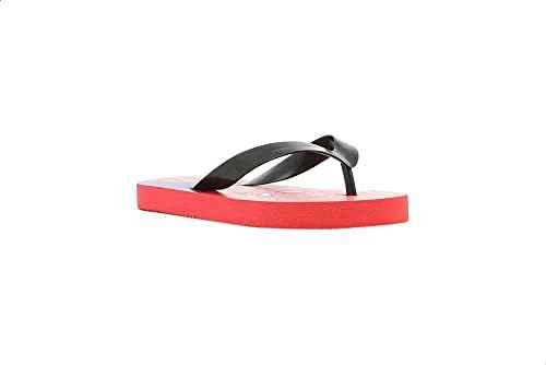 Leomil Spiderman-Print Flip Flops For Boys - Red and Black