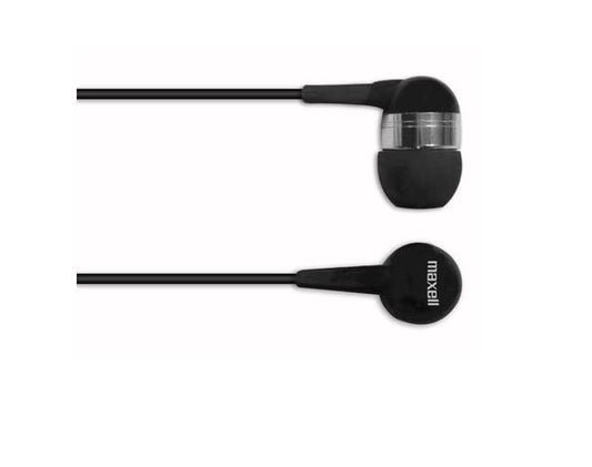 سماعات أذن ستيريو ماكسيل KX 2507 مع ميكروفون وقابس AUX، طول السلك 1.2 متر - أسود