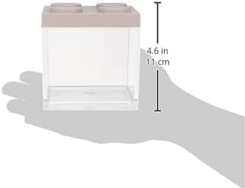 Omada BRICKSTORE Taupe Container – 10 x 10 x 10.5 cm, 0.5L Capacity