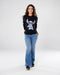 Disney WOMEN STITCH LS BLACK T-SHIRT