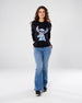 Disney WOMEN STITCH LS BLACK T-SHIRT