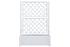 Stefanplast 80 L Outdoor Rectangular Planter Box with Trellis – White Wood-Effect