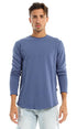 Ravin Men's Soft Plain Round Neck Long Sleeves Basic T-Shirt