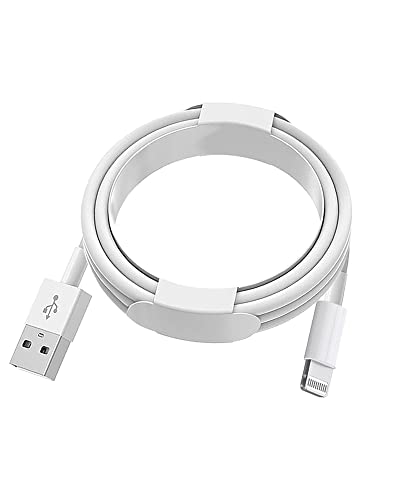 Ellies Apple MFi Certified iPhone Charger Cord 1M Lightning Cable Fast Charging High Speed Data Sync USB Cable Compatible with iPhone 13/12/11 Pro Max/XS MAX/XR/XS/X/8/7/Plus/6S iPad AirPods, white - Safqqa Egypt
