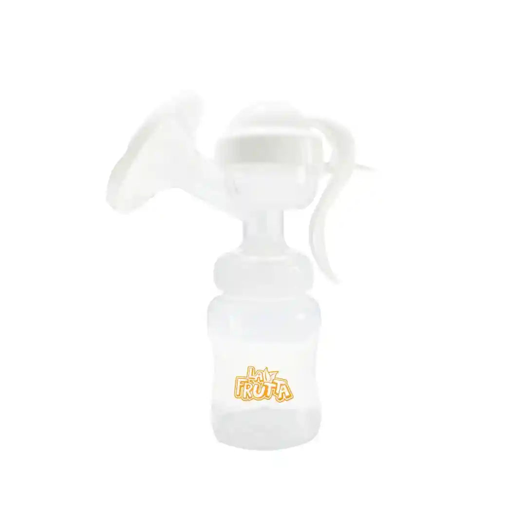 La frutta Manual Breast Milk Pump + 6 Pcs Breast Pads - white