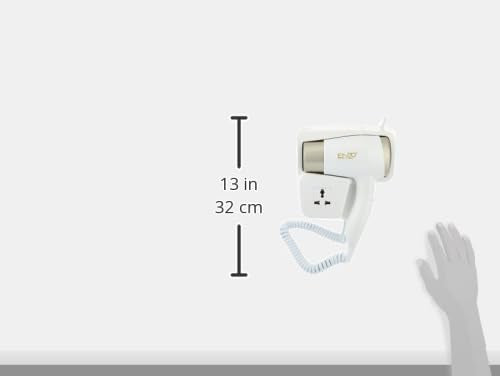 Enzo 3000 Watt Wall Mount Hair Dryer for Bathroom Hotel White * Gold EN-6622 - Safqqa Egypt