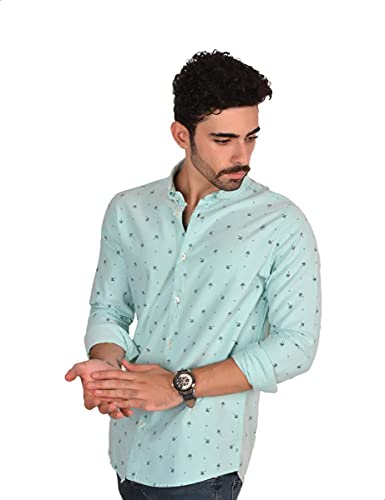 White Rabbit Printed Regular Fit Long Sleeves Shirt for Men - Size M