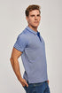 DALYDRESS Men's Casual Short Sleeve Cotton Polo Shirt with Striped Collar - Regular Fit - Model 220-470-302-13