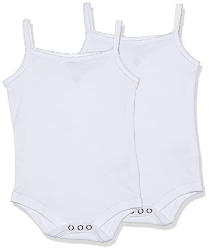 Lovely Land Baby Girls Spaghetti Strap Cotton Bodysuit - Pack of 2