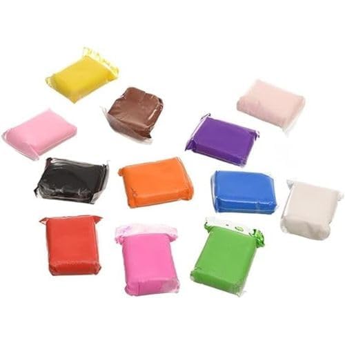 طقم من الطين الرغوي الناعم غير السام من جينيريك – 12 لونًا مع 3 أدوات. يحتوي هذا الطقم الممتع والآمن على 12 لونًا زاهيًا من الطين الرغوي الناعم سهل التشكيل والتمدد،