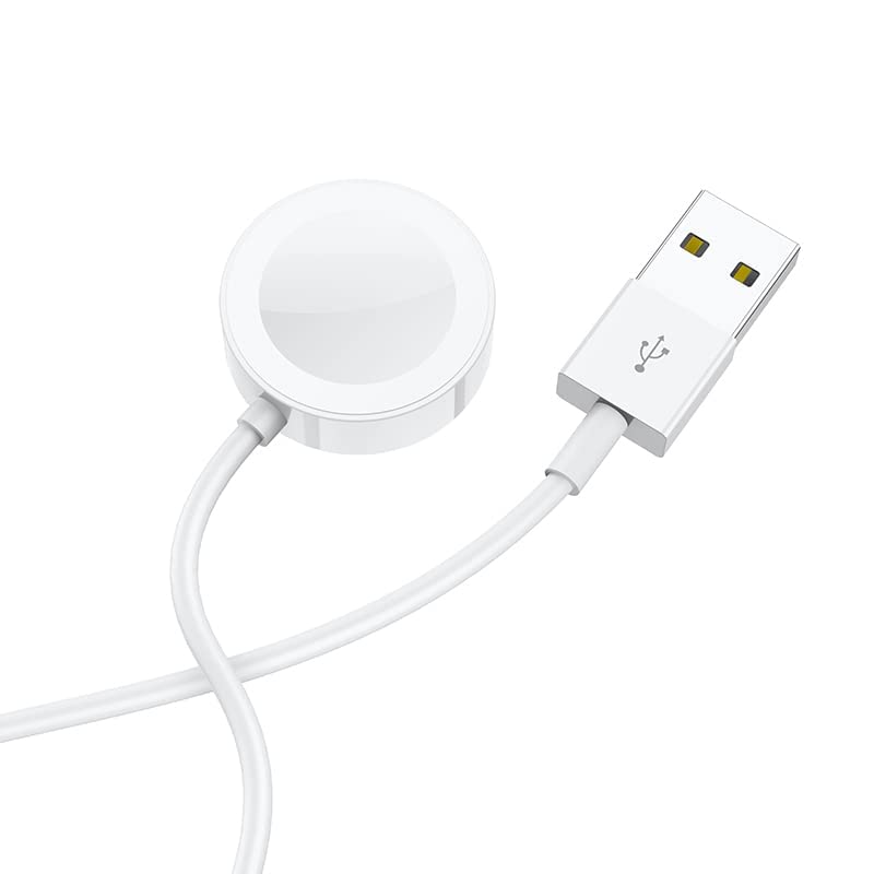 Borofone BQ13 wireless charger for iWatch - white, USB