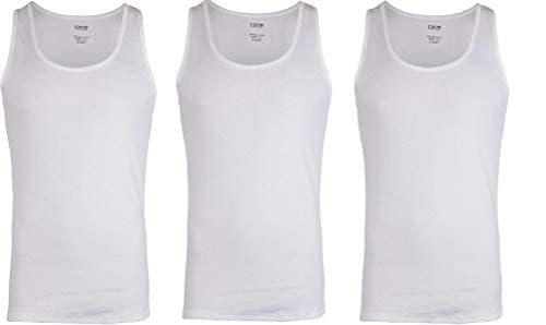 Dice Mens Set of 3 Cotton Round Neck Sleeveless Undershirt - Safqqa Egypt