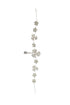 Women’s Crystal Hairband – Elegant Floral Design with Dangling Charm