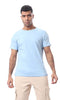 Ravin Men's Ribbed Crew Neck Solid Basic Cotton T-Shirt