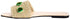 Deeda Faux-Leather Stitched Flower Detail Slide Slippers for Women - Safqqa Egypt