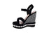 صندل Pixi Suede Shell Detail Cross Strap Wedge للنساء