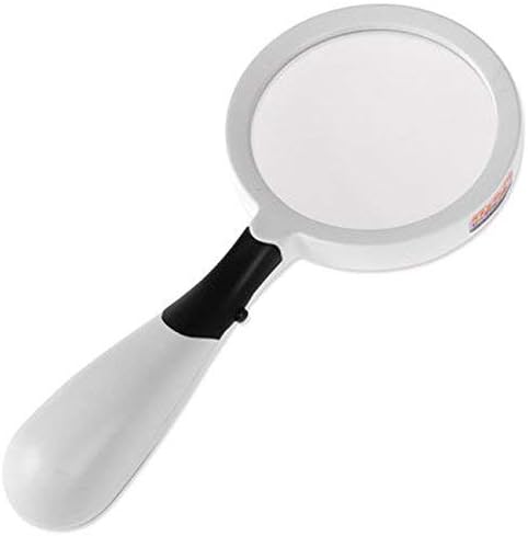 CAPXXIN 90mm Handheld Magnifying Glass HD Reading Lens White