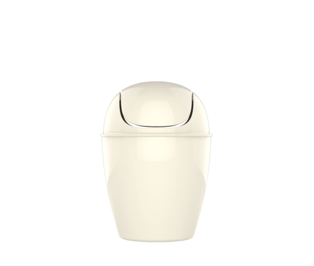 ام- ديزاين تيدي كاسا سلة المهملات، 5 لتر، بيج، 75001، بلاستيك، يُفتح من أعلى، بيج