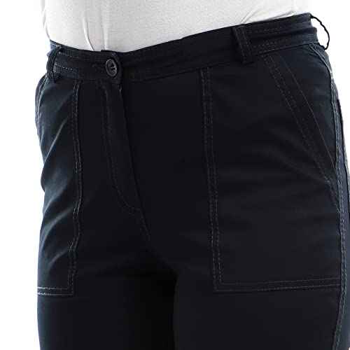 esla_ESLA - Women Zip Hem Straight Fit Pants_Dark Blue_size 38 - Safqqa Egypt