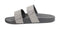Dejavu Faux Leather Studded Double Strap Slide Slippers for Women - Safqqa Egypt