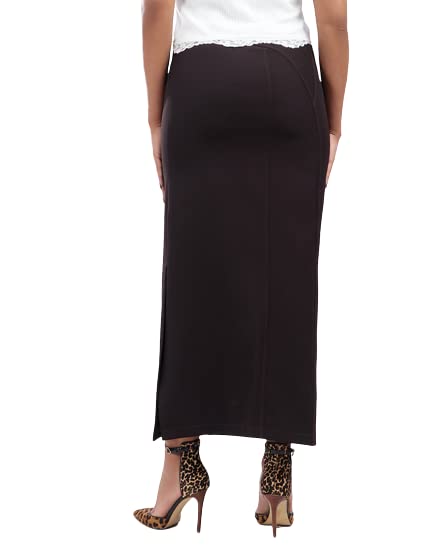 esla_ESLA - Front Slit Long Skirt