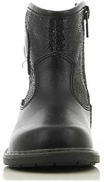 Sprox Mixed Media Stitched-Heart Detail Side-Zip Mid-Calf Boots for Girls