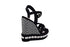 صندل Pixi Suede Shell Detail Cross Strap Wedge للنساء