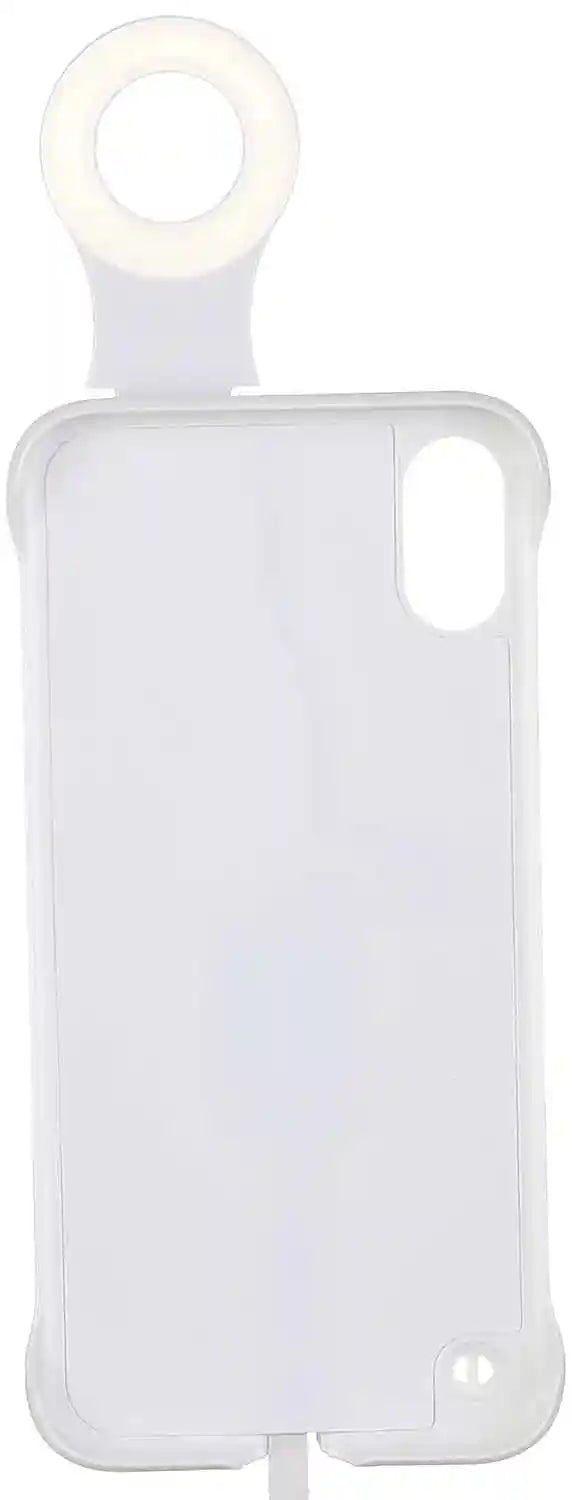 ENVIROMENT HARD BACK COVER WITH FRONT CAMERA LAMP FOR IPHONE X MOBILE PHONE - WHITE - Safqqa Egypt