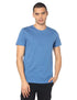 Ravin Men's Ribbed Crew Neck Solid Basic Cotton T-Shirt