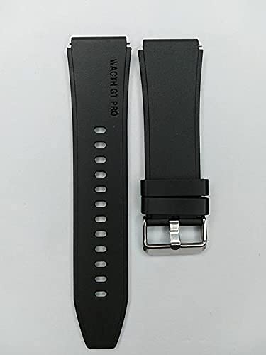 Generic Silicone Strap for Huawei GT2 Pro - Size 22 - Black, Unisex - Safqqa