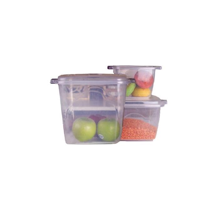 Plastic Square Food Storage Box Set – 3 Pieces