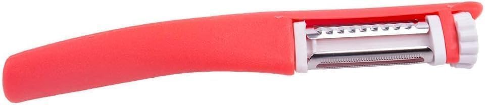 Generic Stainless Steel 3 Function Kitchen Peeler Plastic Handle Red White – Safqqa Egypt