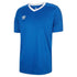 Umbro Boys' Contrast V-Neck Front Logo Print Soccer T-Shirt