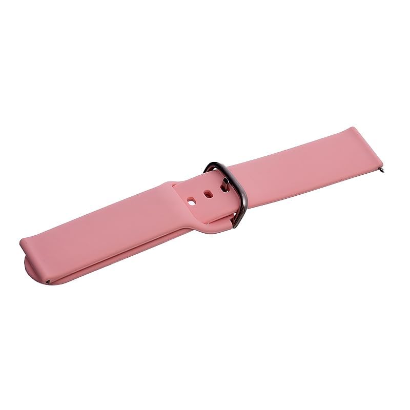 Generic Silicone Adjustable And Expandable Watch Strap With Modern Design For Unisex Compatible With Smart Watches 22 MM - Pink