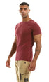 Ravin Men's Ribbed Crew Neck Solid Basic Cotton T-Shirt