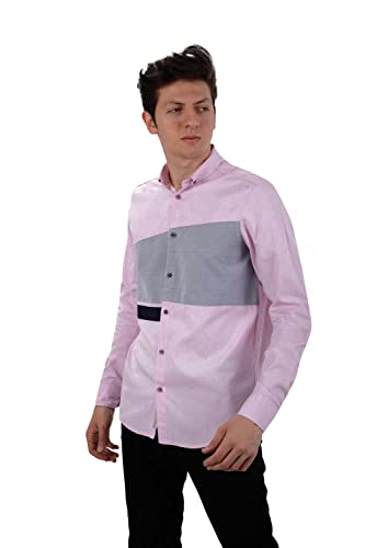 White Rabbit Collar Neck Long Sleeve Shirt for Men