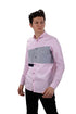 White Rabbit Collar Neck Long Sleeve Shirt for Men