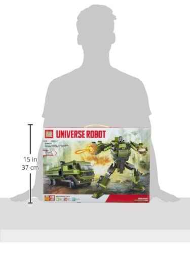 Universe robot assembly 2-in-1 model, 400 pieces - green and black