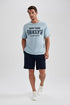 DeFacto Men's Regular Fit Crew Neck Printed T-Shirt from DeFacto Basics