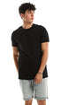 Ravin Men's Ribbed Crew Neck Solid Basic Cotton T-Shirt