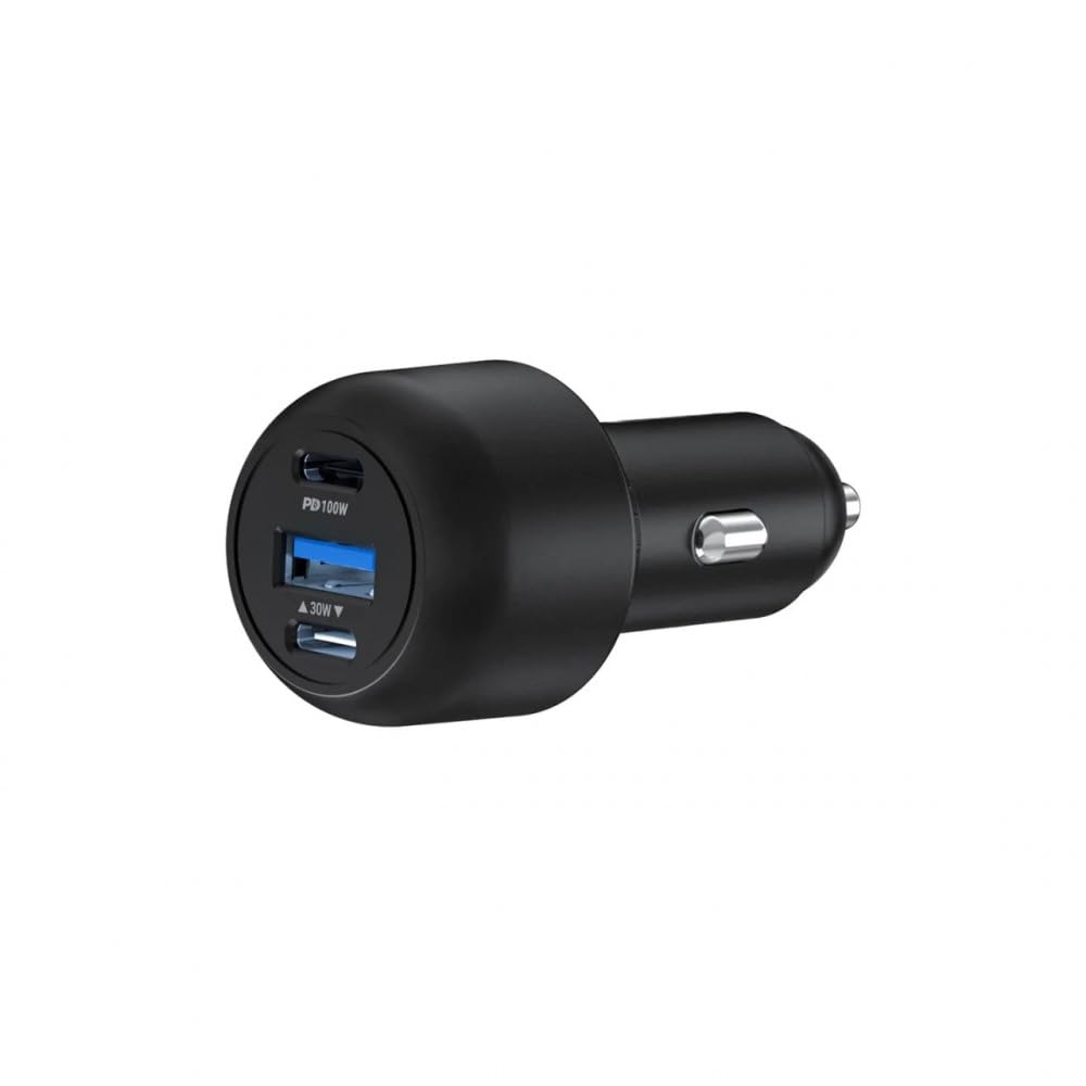 Powerology Charger In Car 130W X2 PD Port & X1 Q.C Port - Black