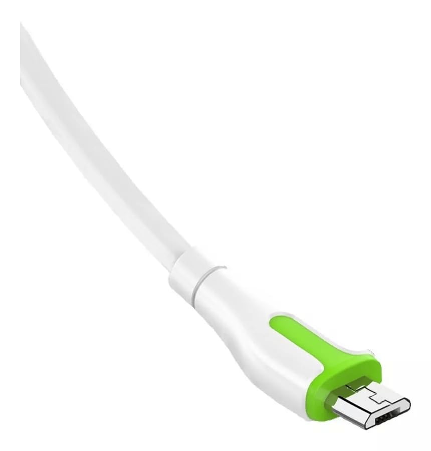 LDNIO LS572 Micro 2.1A Fast charging Data Cable 2M Length - White-Green – Safqqa Egypt