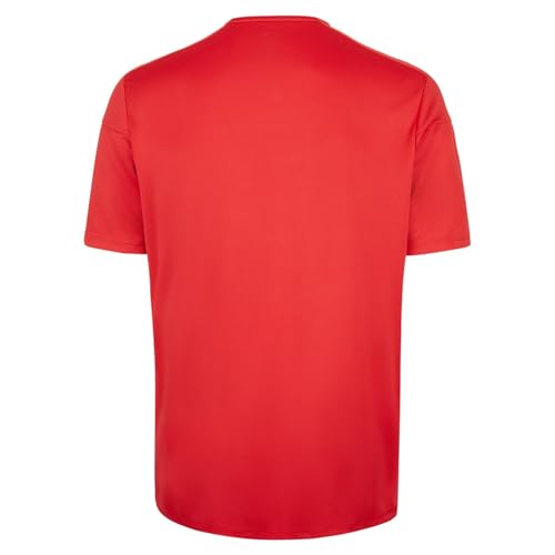 Umbro Boys' Contrast V-Neck Front Logo Print Soccer T-Shirt