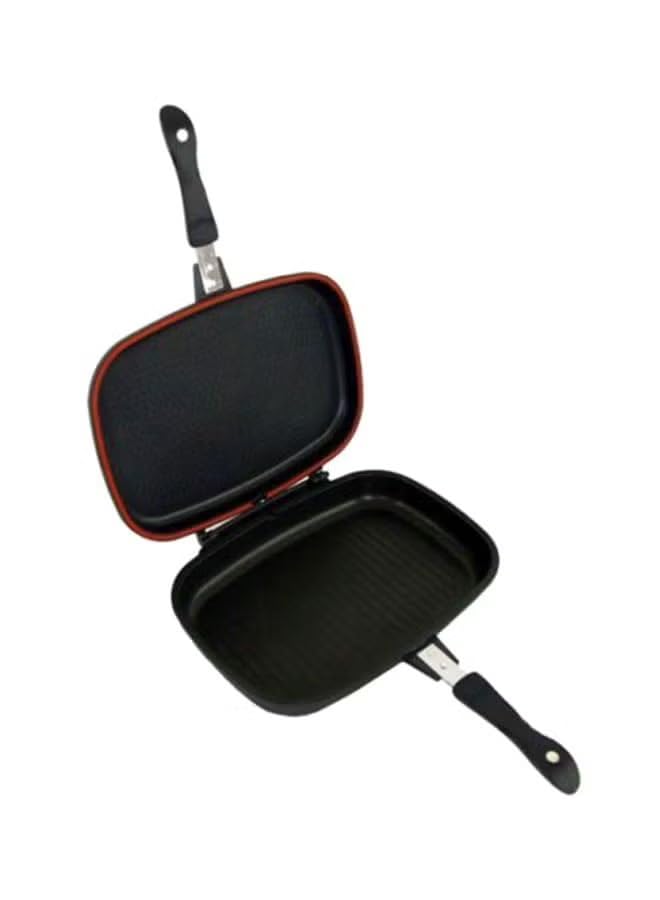 Aluminum Double Grill Pan Black 36cm