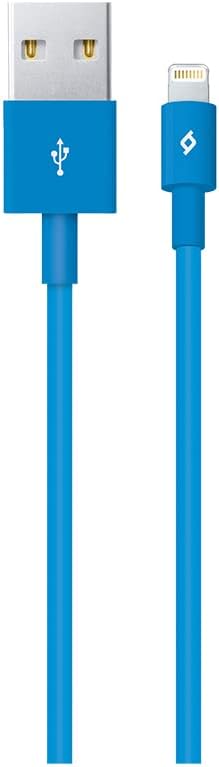 كابل بيانات لايتنينج USB، طول100 سم باللون الازرق، موديل 2Dk75508M من تي تيك