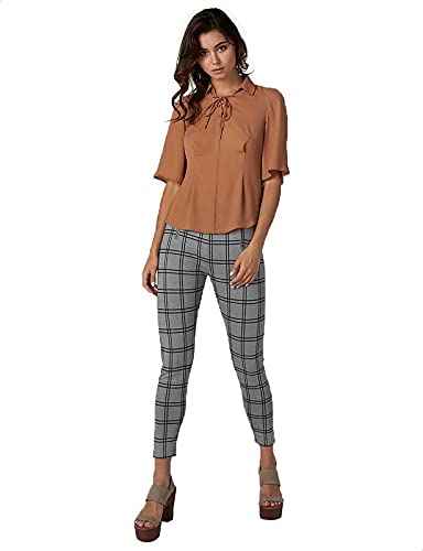 Elle Short Sleeves Shirt Neck Blouse for Women - Safqqa Egypt