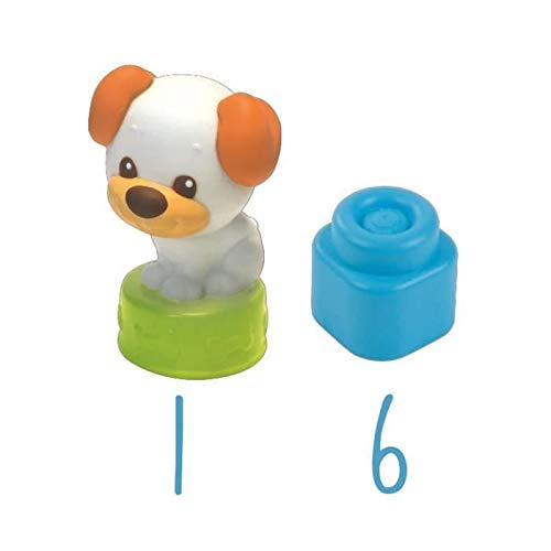 Clementoni Baby Clemmy Dog & Puppy, 7-Piece Soft Blocks, Sensory Toy, Multicolored