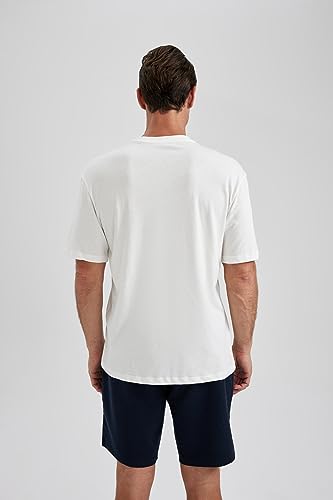 DeFacto Men's Regular Fit Crew Neck Printed T-Shirt from DeFacto Basics