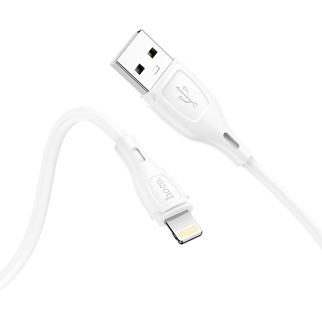 Hoco X61 Ultimate Silicone Charging & Data Transmission Cable (2.4A – 1M) – Lightning