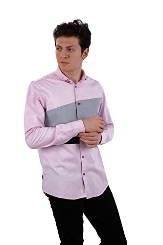 White Rabbit Collar Neck Long Sleeve Shirt for Men